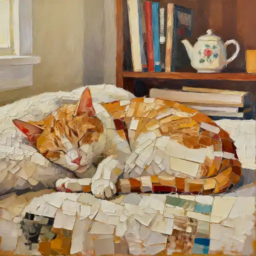 Collage Art interpreted with Acrylic