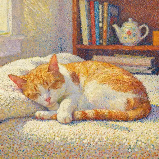 Pointillism / Divisionism interpreted with Acrylic