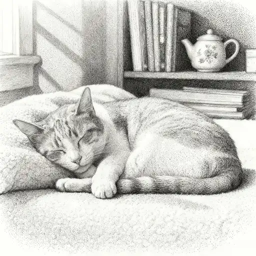 Pointillism / Divisionism interpreted with Charcoal