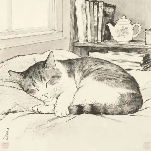 Ukiyo-e interpreted with Charcoal