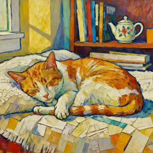 Post-Impressionism interpreted with Collage