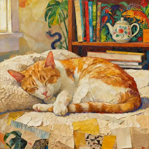 magical realism interpreted with Collage