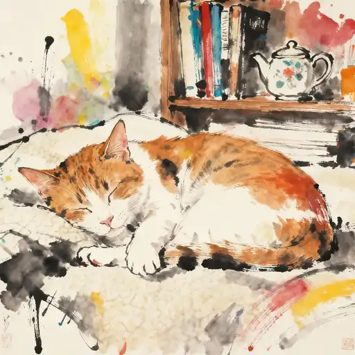 Abstract Expressionism interpreted with Color Ink