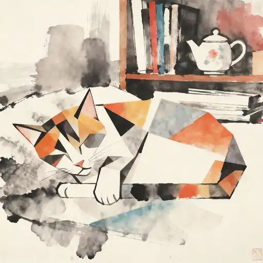 Geometric Abstraction interpreted with Color Ink