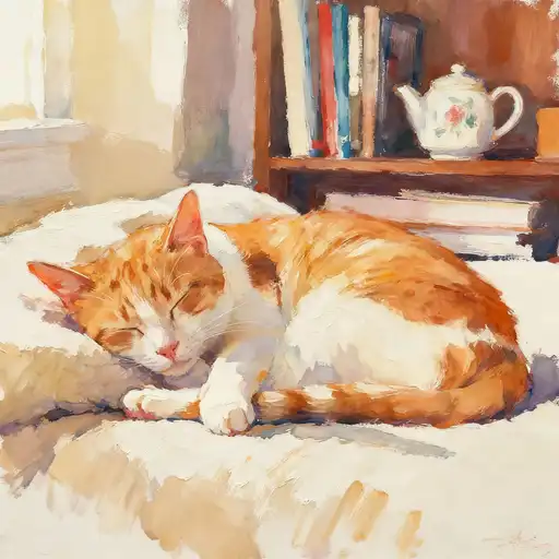 Action Painting interpreted with Gouache