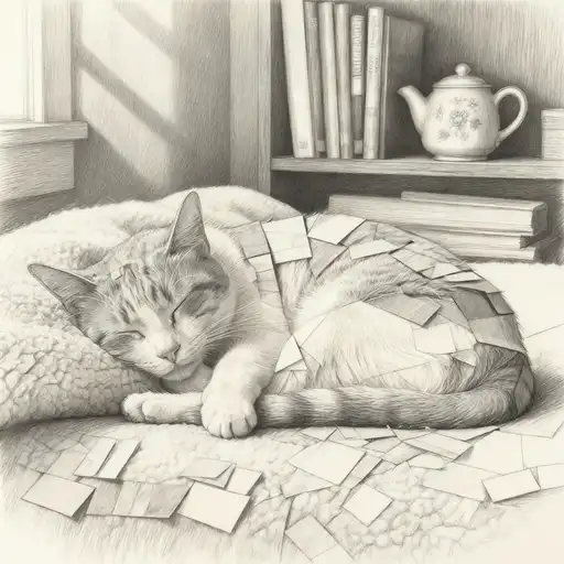 Collage Art interpreted with Graphite