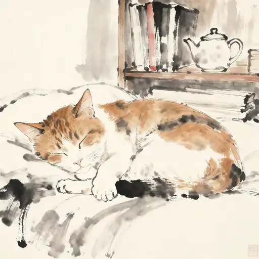 Action Painting interpreted with Ink Painting