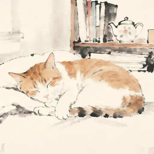 Minimalism interpreted with Ink Painting