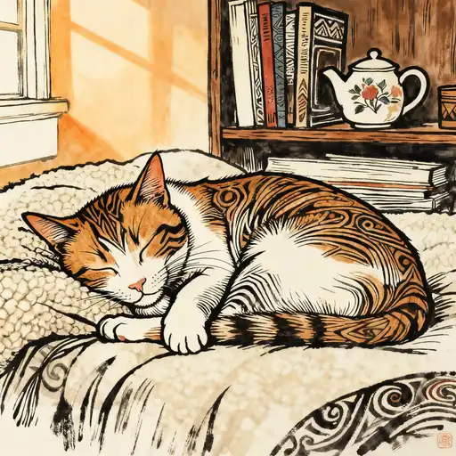 Tribal Art interpreted with Ink Painting