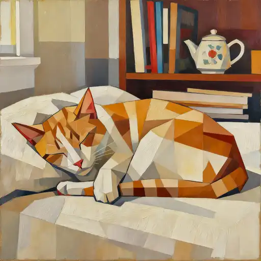 Constructivism interpreted with Oil Painting