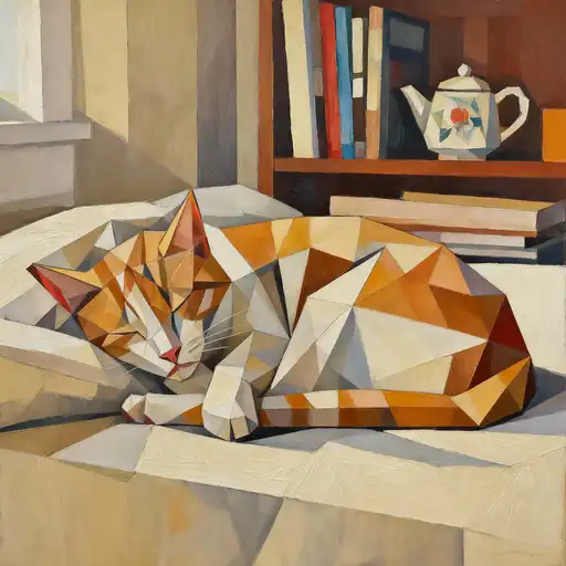 Cubism interpreted with Oil Painting
