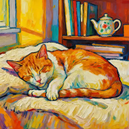 Expressionism interpreted with Oil Painting