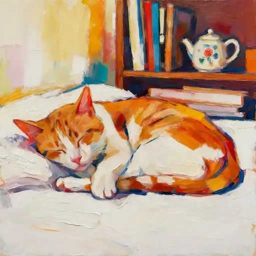 Lyrical Abstraction interpreted with Oil Painting