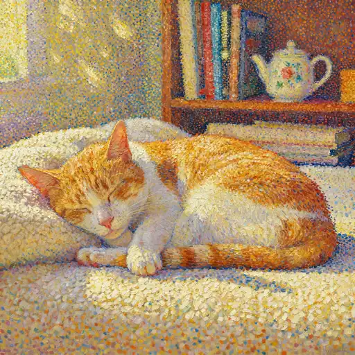 Pointillism / Divisionism interpreted with Oil Painting