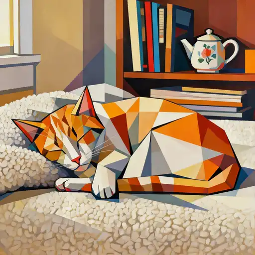 Cubism interpreted with Poster Color