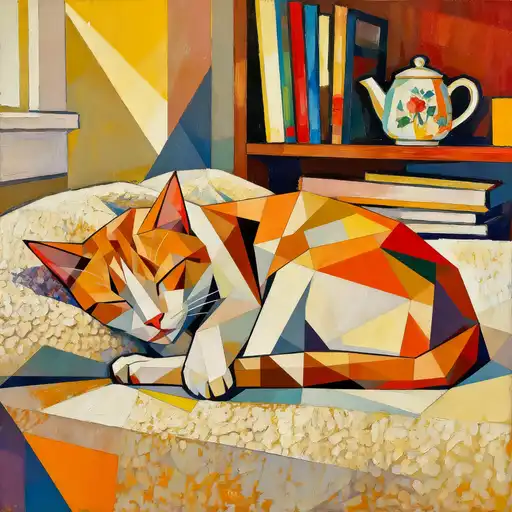 Geometric Abstraction interpreted with Poster Color