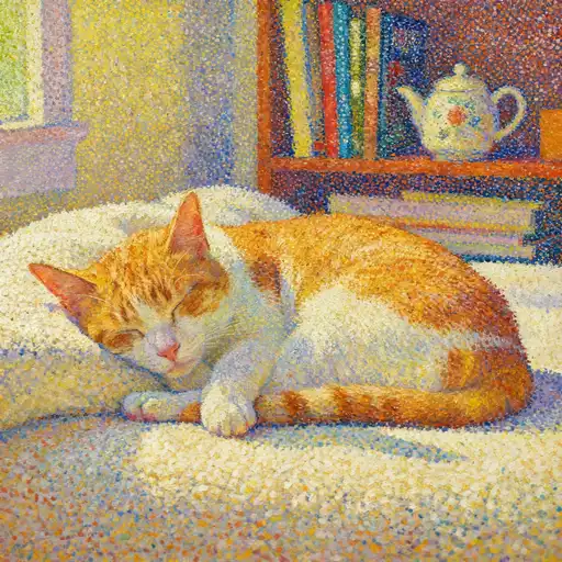 Pointillism / Divisionism interpreted with Poster Color