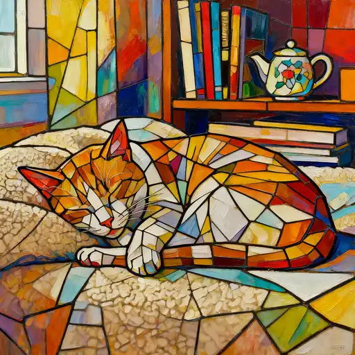 Abstract Expressionism interpreted with Stained Glass