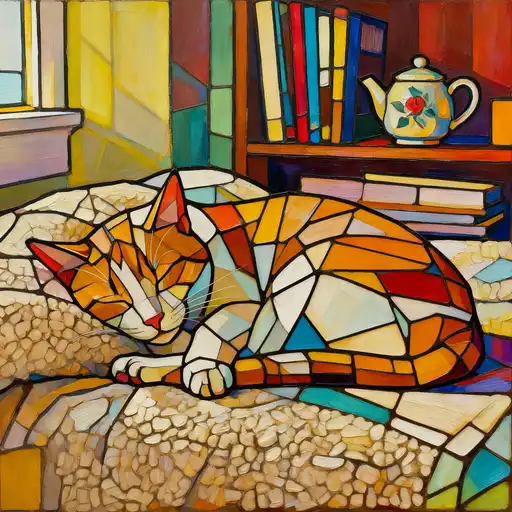 Color Field Painting interpreted with Stained Glass