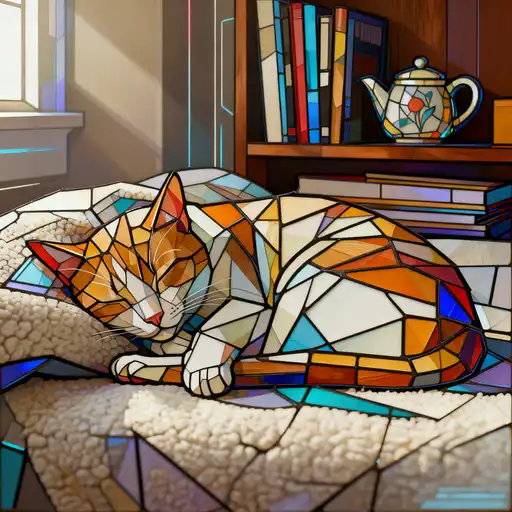 Futurism interpreted with Stained Glass