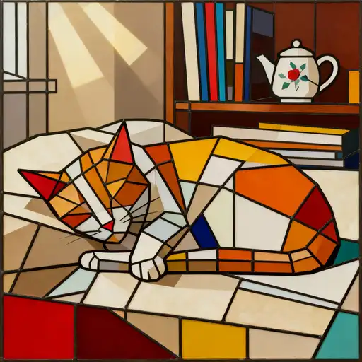 Suprematism interpreted with Stained Glass