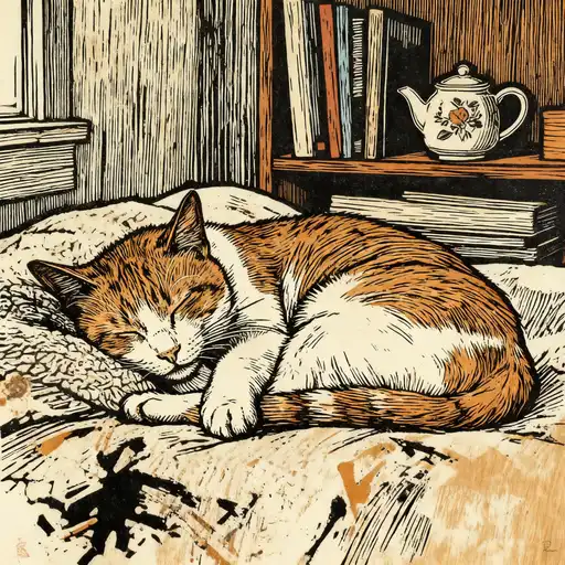 Informalism / Art Informel interpreted with Woodcut