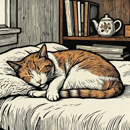 Minimalism interpreted with Woodcut