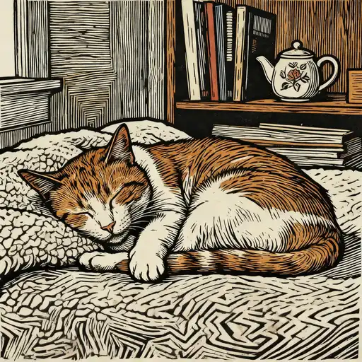 Op Art interpreted with Woodcut