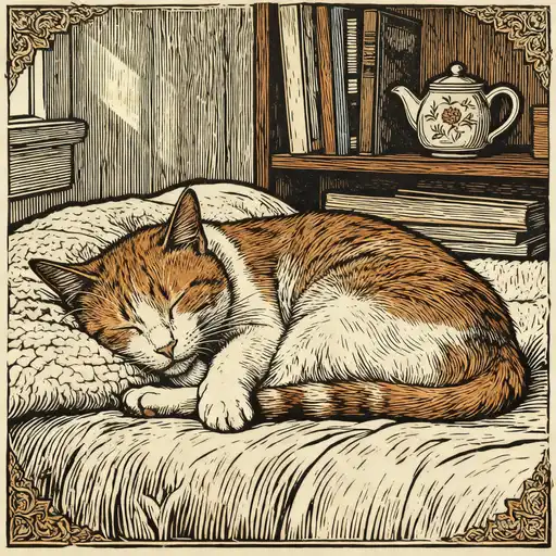 Persian Miniature interpreted with Woodcut