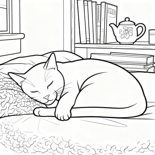 Coloring Page result after turning photo into coloring page art